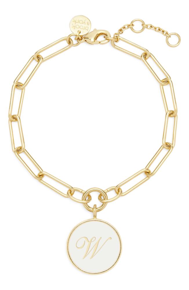 Brook and York Callie Initial Enamel Pendant Bracelet in Gold W Cover