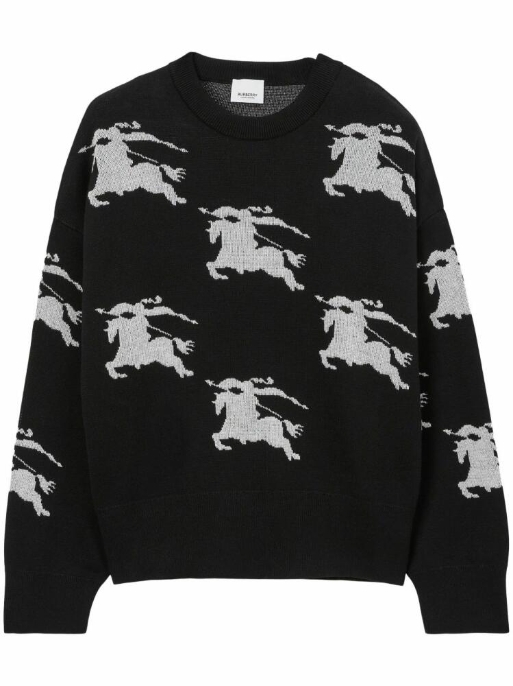 Burberry logo-jacquard jumper - Black Cover