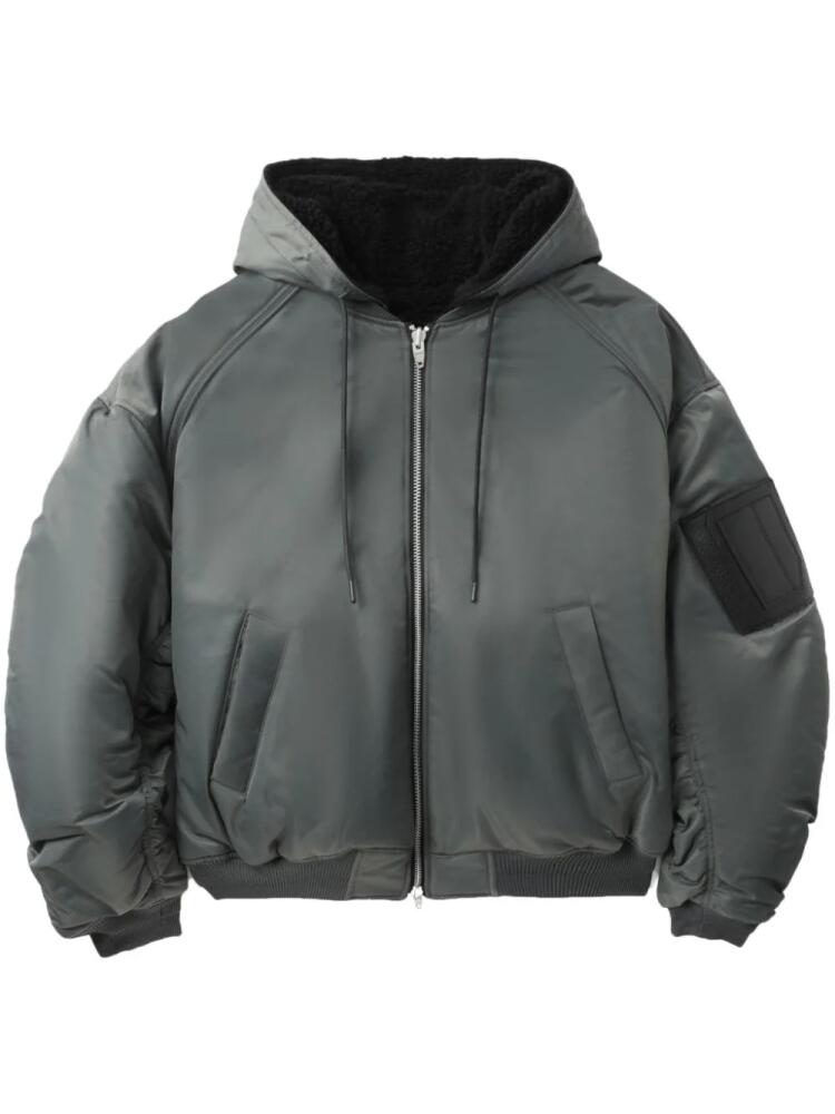 Juun.J padded hooded bomber jacket - Grey Cover