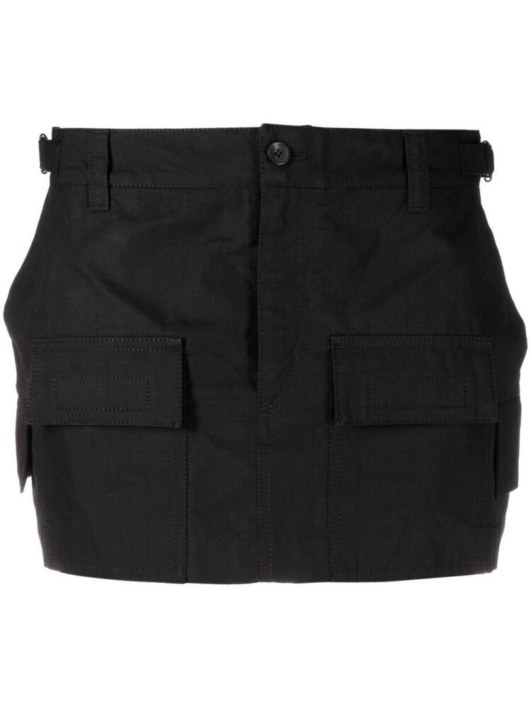 WARDROBE.NYC Black Cargo Pockets Mini Skirt Cover