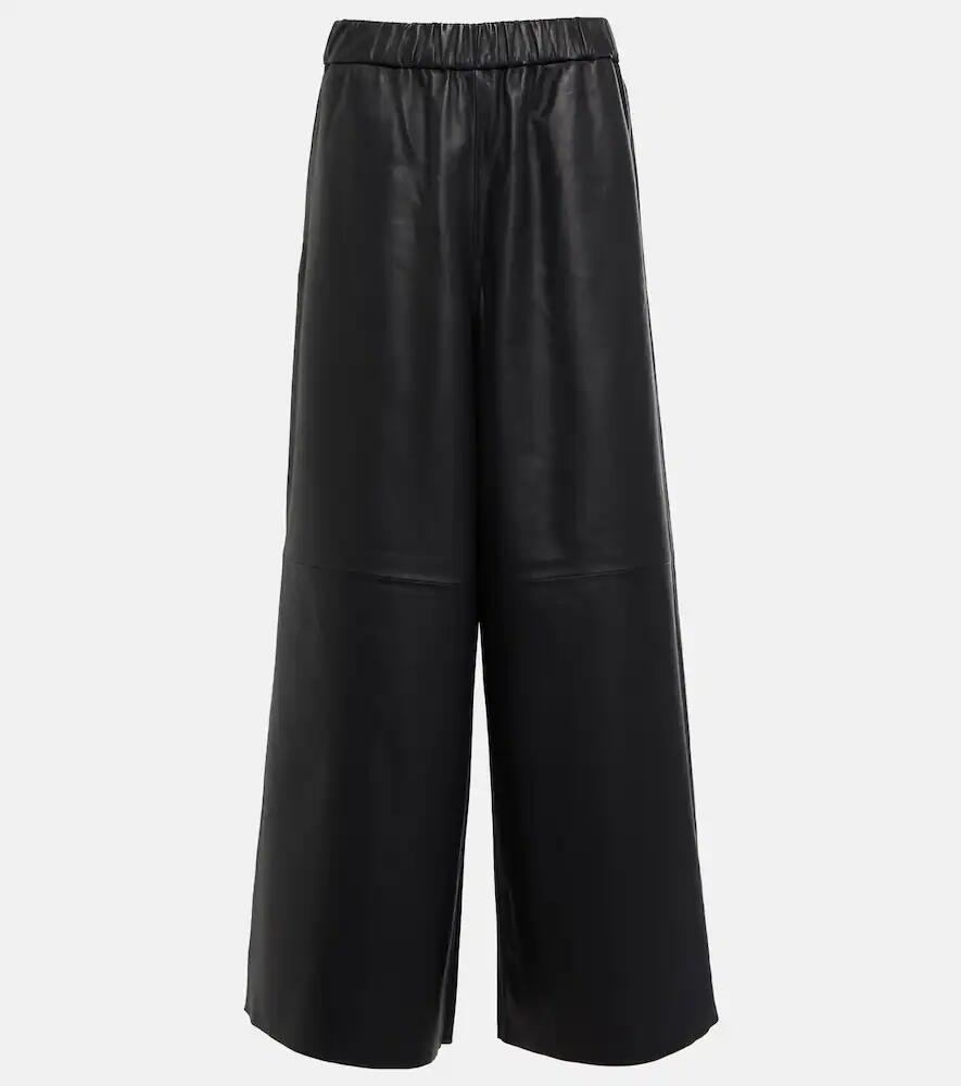 The Frankie Shop Sydney wide-leg leather pants Cover