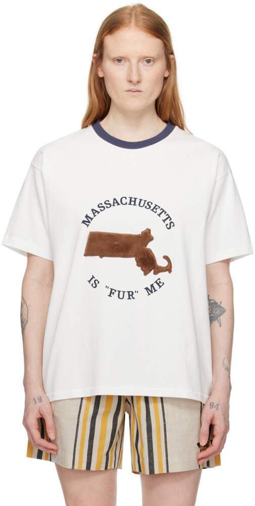 Bode White 'Fur Me' T-Shirt Cover