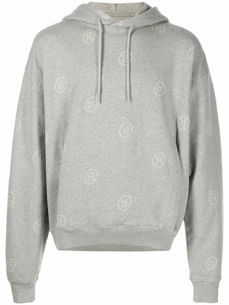 Martine Rose logo-print cotton hoodie - Grey Cover