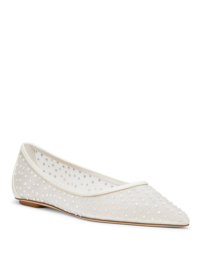 Stuart Weitzman Women's Emilia Embellished Mesh Flats Cover