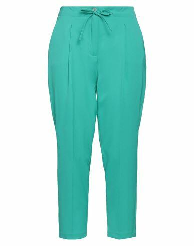 Mr Massimo Rebecchi Woman Pants Green Polyester, Elastane Cover