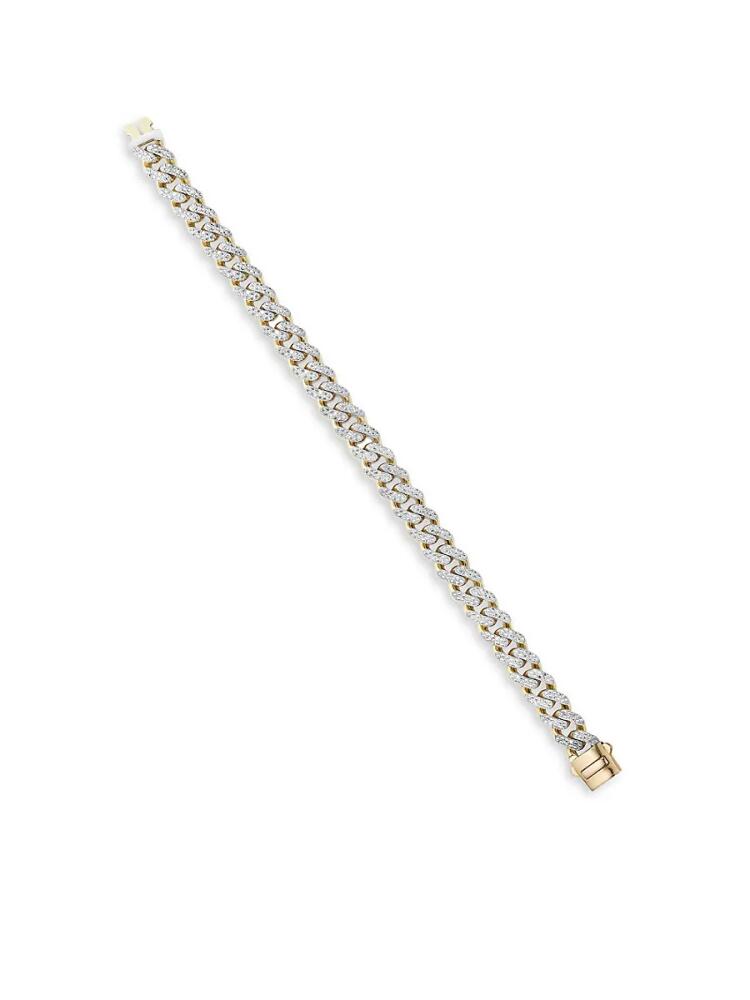 Saks Fifth Avenue Men's 14K Yellow Gold & Diamond Curb Link Bracelet Cover