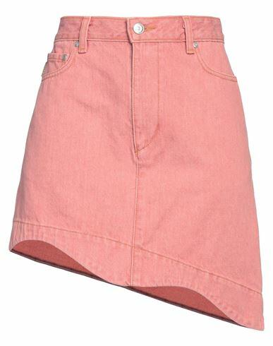 Ganni Woman Denim skirt Pink Cotton, Recycled cotton, Polyester Cover