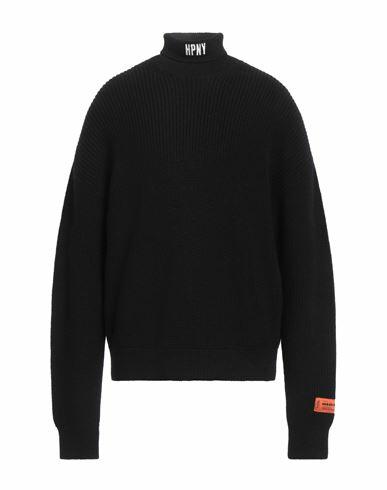 Heron Preston Man Turtleneck Black Virgin Wool Cover