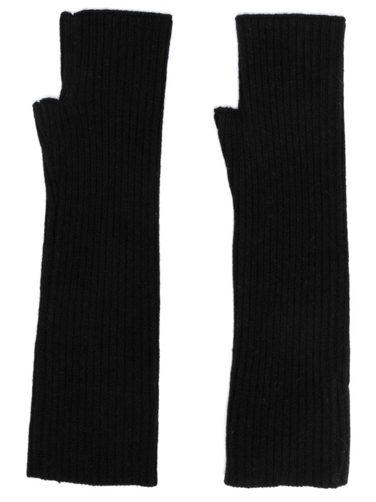 Chinti & Parker ribbed fingerless gloves - Black Cover