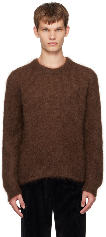 Solid Homme Brown Crewneck Sweater Cover