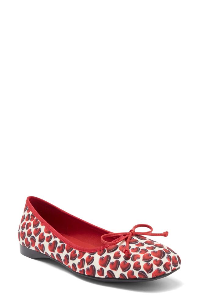 Jeffrey Campbell Tutu Ballet Flat in Red Hearts Fabric Cover