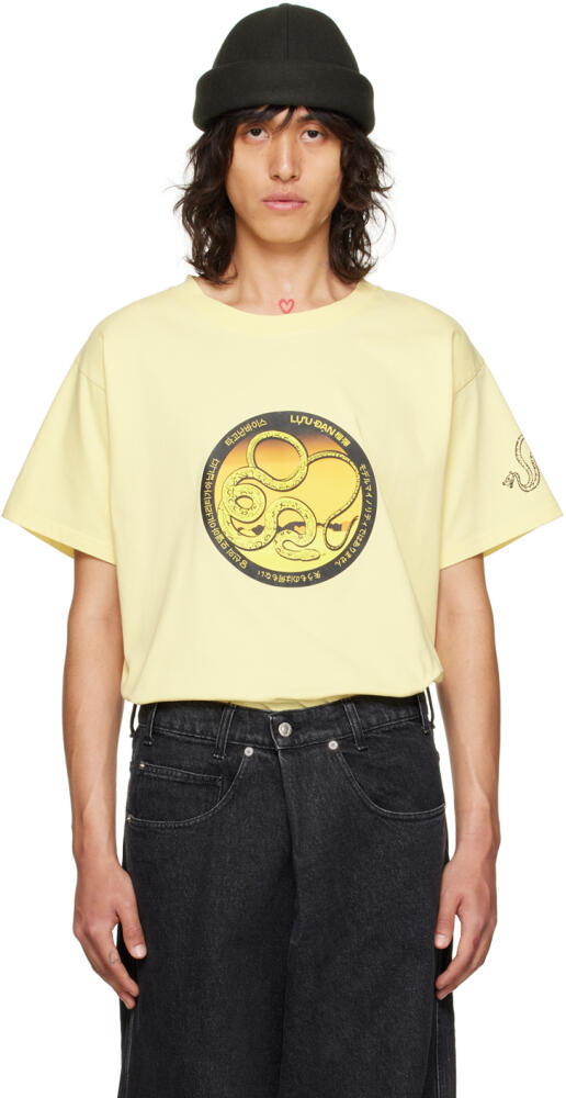 LU'U DAN Yellow Serpent Emblem Oversized Concert T-Shirt Cover