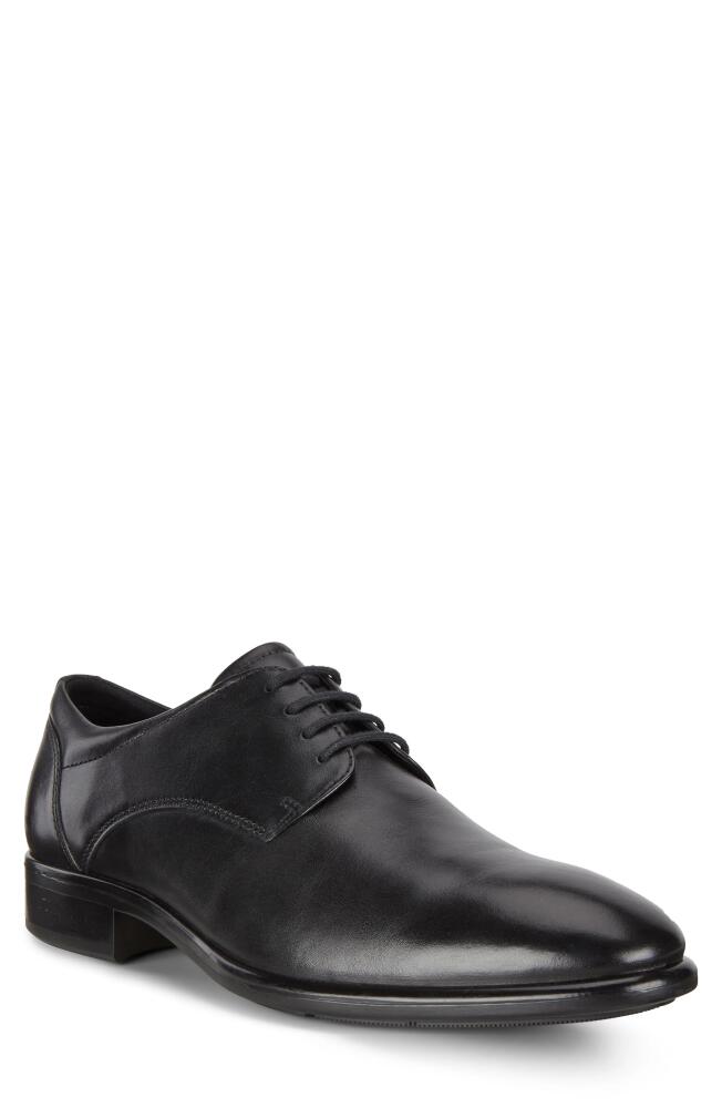 ECCO Citytray Plain Toe Derby in Black Cover