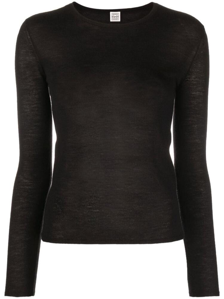 TOTEME long-sleeve cashmere top - Black Cover