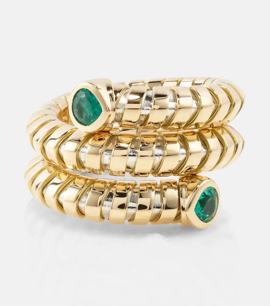 Marina B Trisola 18kt gold ring with emeralds Cover