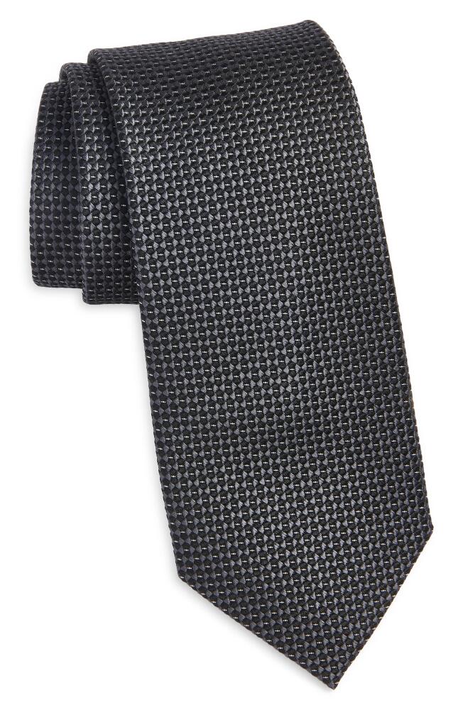 Nordstrom Triangle Grid Silk Tie in Black Cover