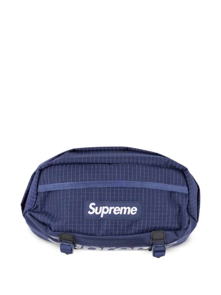 Supreme box-logo ripstop waist bag - Blue Cover