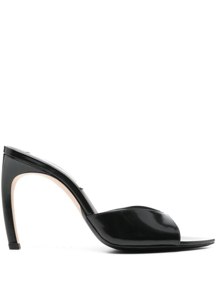 Victoria Beckham 100mm leather mules - Black Cover