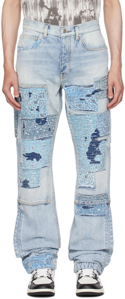 AMIRI Indigo Patchwork Jeans Cover