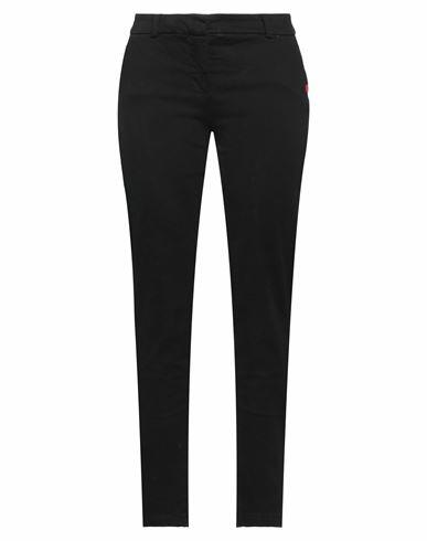 Kontatto Woman Pants Black Cotton, Elastane Cover