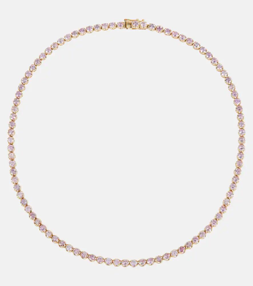 Mateo 14kt gold tennis necklace with sapphires Cover