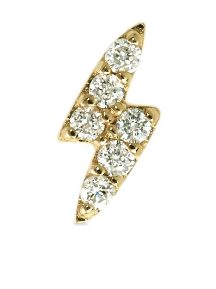 Lark & Berry 14kt yellow gold Lightning Strike diamond stud earring Cover