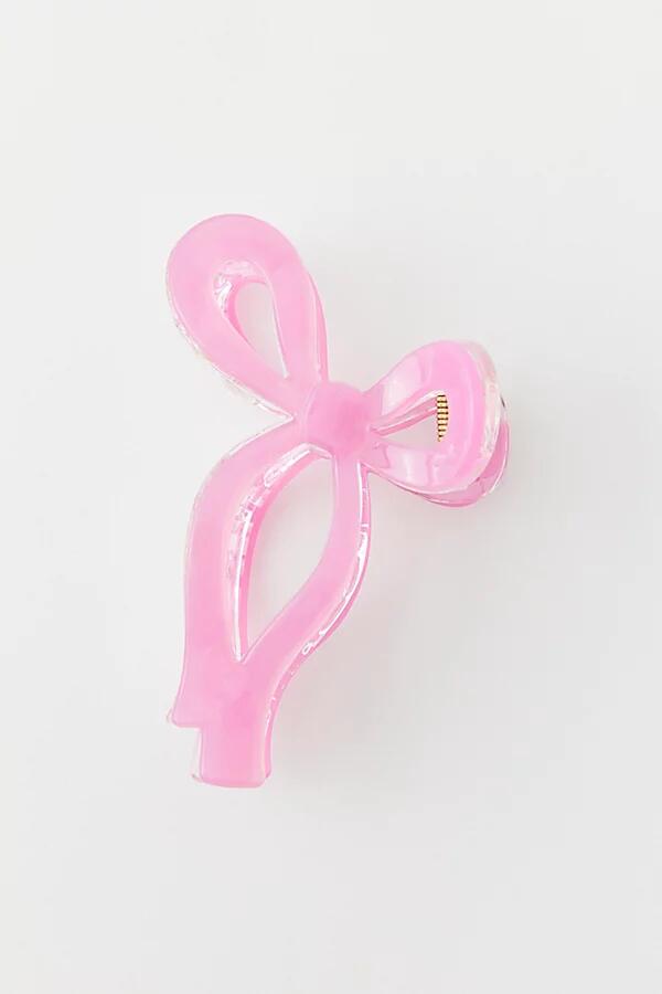 Bow Resin Claw Clip in Pink Cover