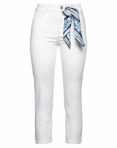 Guess Woman Pants White Tencel Lyocell, Cotton, Elastomultiester, Elastane Cover