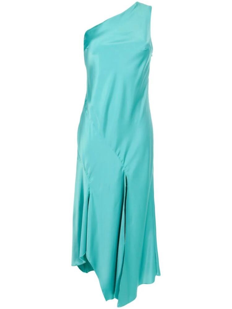 Lethicia Bronstein asymmetric satin maxi dress - Blue Cover