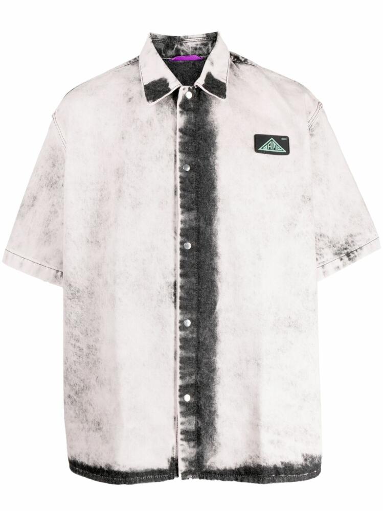 OAMC bleach-effect short-sleeve shirt - Grey Cover