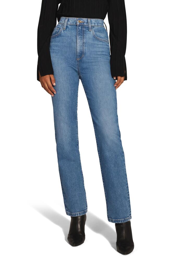 Favorite Daughter The Valentina Superhigh Waist Ankle Bootcut Jeans in Crosby Cover