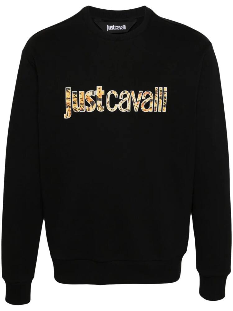 Just Cavalli logo-print cotton sweatshirt - Black Cover