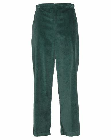 Niū Woman Pants Dark green Cotton Cover