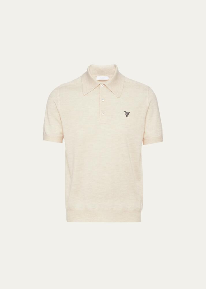 Prada Men's Cashmere Polo Shirt Cover