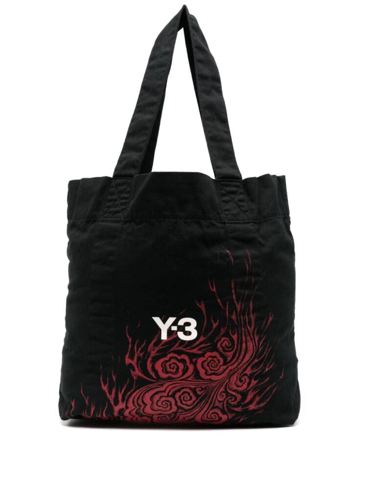 Y-3 graphic-print tote bag - Black Cover