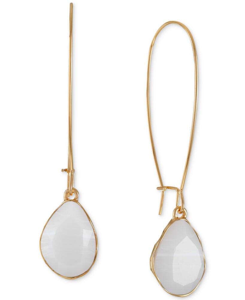 Style & Co Stone Linear Drop Earrings, Created for Macy's - White Cover