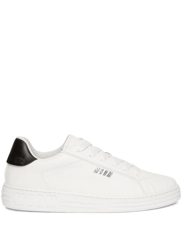 MSGM "Iconic" leather sneakers - White Cover