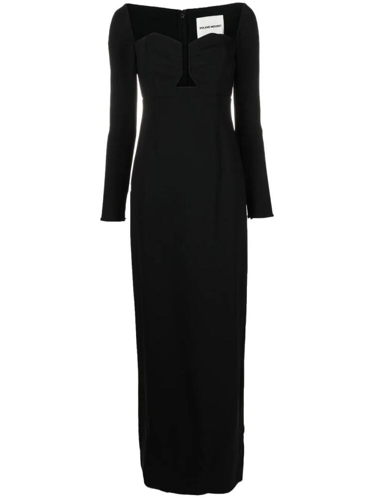 Roland Mouret long-sleeved maxi dress - Black Cover