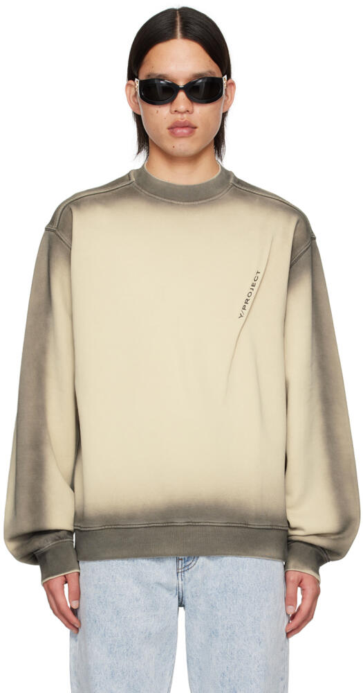 Y/Project Beige Pinched Logo Sweatshirt Cover