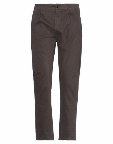 Department 5 Man Pants Dark brown Cotton, Elastane Cover