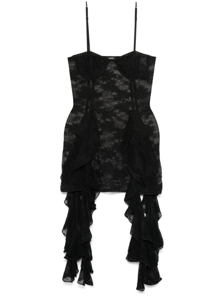 Oséree Volante mini dress - Black Cover