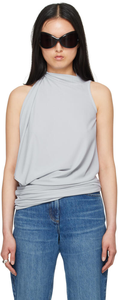 AARON ESH Gray Self-Tie Tank Top Cover