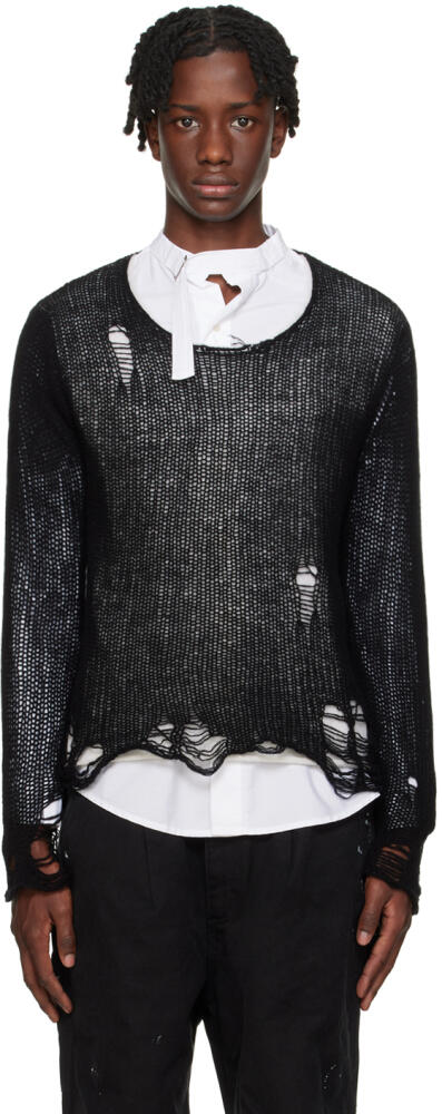 R13 Black Double Layer Sweater Cover