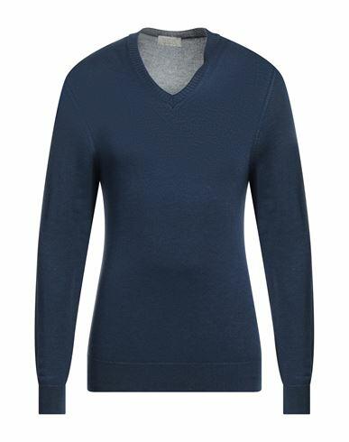 N. o.w. Andrea Rosati Cashmere Man Sweater Navy blue Viscose, Polyamide, Cashmere Cover