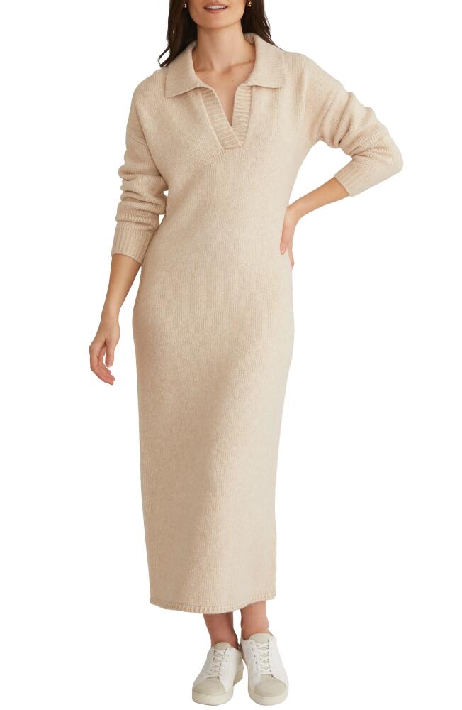 525 Raya Long Sleeve Polo Sweater Dress in Wheat Cover