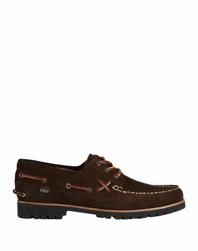 Polo Ralph Lauren Ranger Suede Boat Shoe Man Loafers Brown Bovine leather Cover