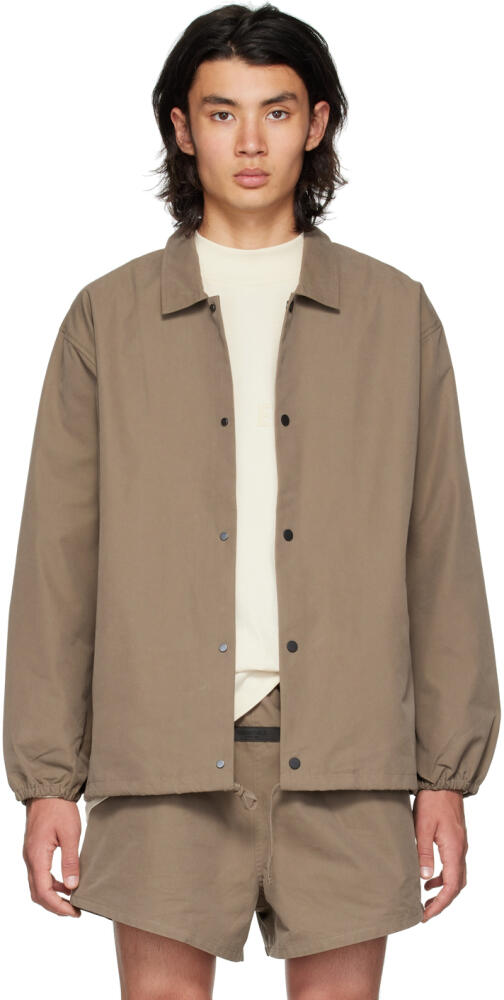 Fear of God ESSENTIALS Brown Drawstring Jacket Cover