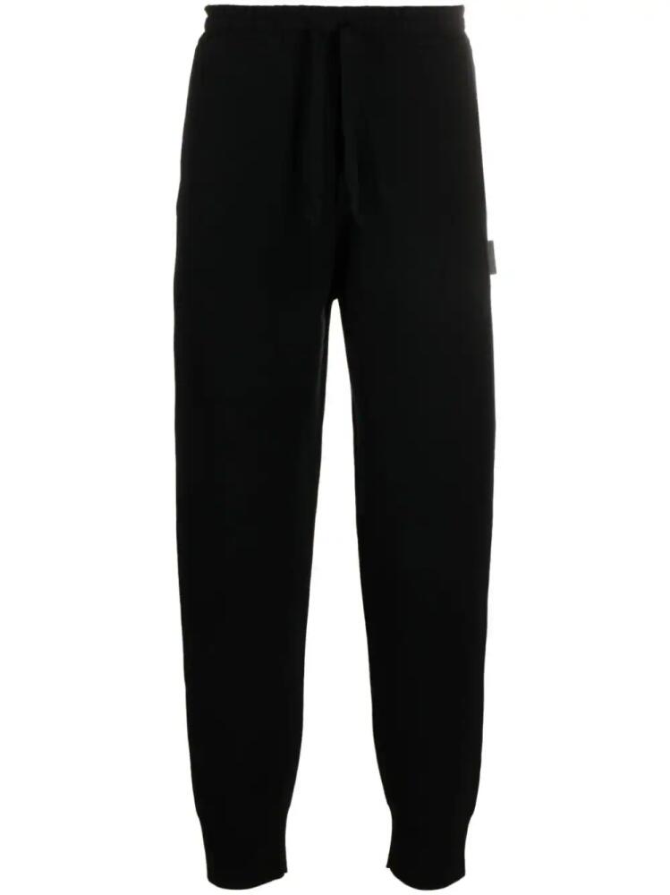 SANDRO drawstring fine-knit track pants - Black Cover