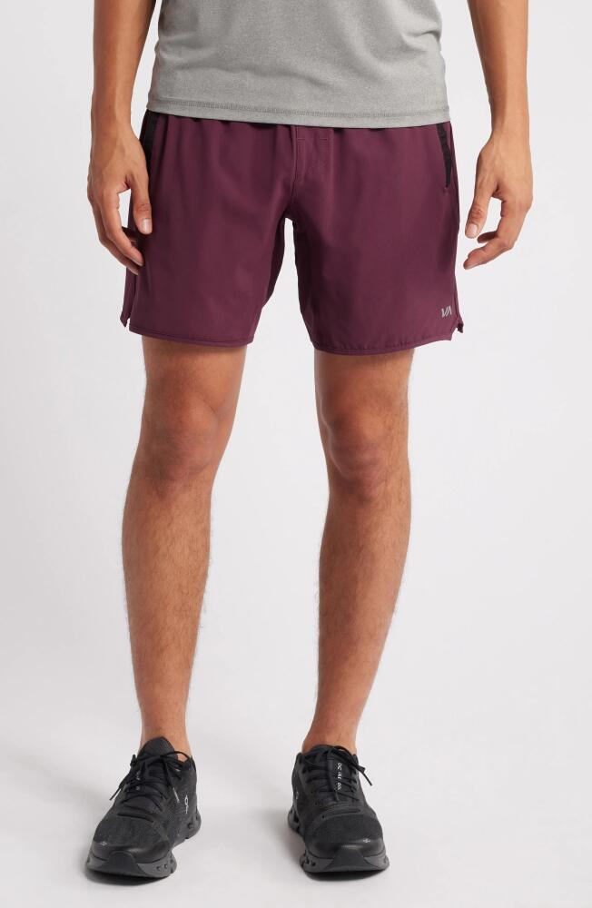 RVCA Yogger Stretch Athletic Shorts in Plum Cover