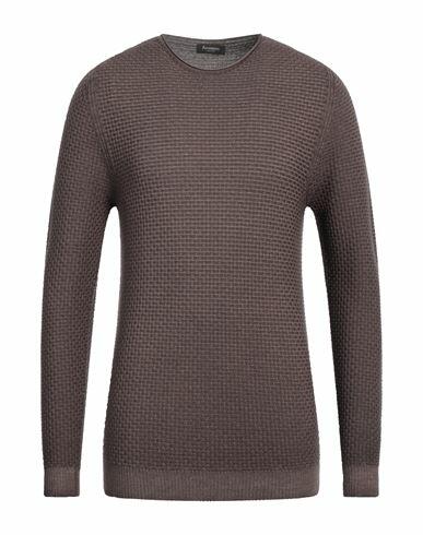 Arovescio Man Sweater Brown Merino Wool Cover